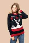 Božični pulover z motivom jelenčka - Unisex