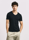 Promodoro moška slim fit kratka majica z V izrezom 3082